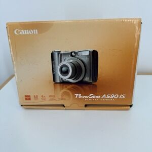 CANON POWERSHOT A590 IS Box, Manuals, and Cable Only‎ -NO CAMERA